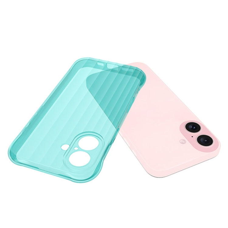 For iPhone 16 Water Ripple Fine Hole TPU Phone Case(Light Blue) - iPhone 16 Cases by buy2fix | Online Shopping UK | buy2fix