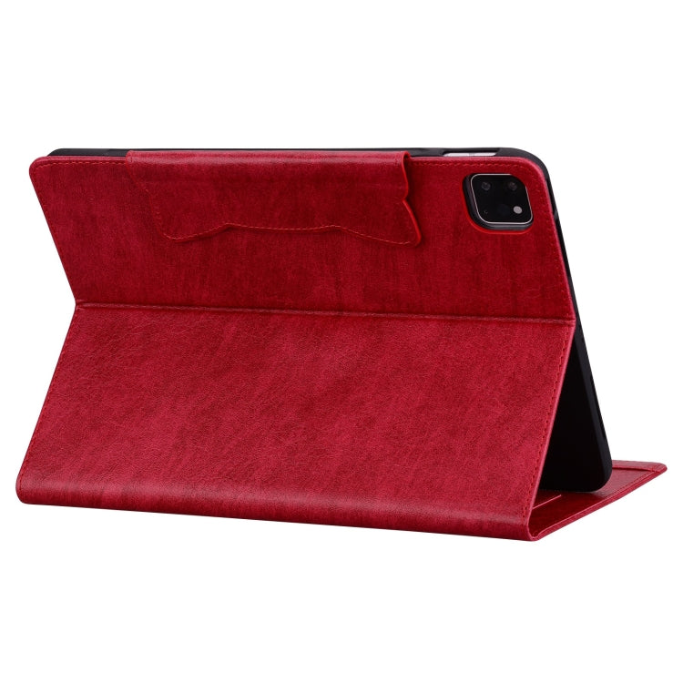 For iPad Pro 11 2024 Cat Buckle Leather Smart Tablet Case(Red) - iPad Pro 11 2024 Cases by buy2fix | Online Shopping UK | buy2fix