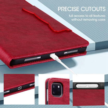 For iPad Pro 13 2024 Cat Buckle Leather Smart Tablet Case(Red) - iPad Pro 13 2024 Cases by buy2fix | Online Shopping UK | buy2fix