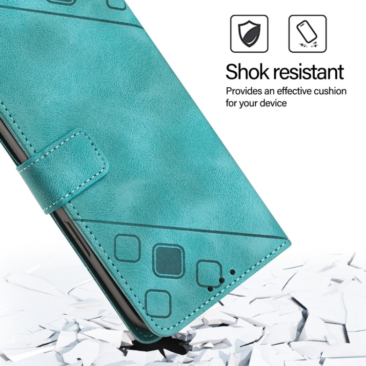 For Blackview Color 8 Skin Feel Embossed Leather Phone Case(Green) - More Brand by buy2fix | Online Shopping UK | buy2fix