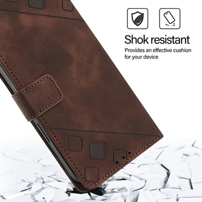 For Blackview Shark 8 Skin Feel Embossed Leather Phone Case(Brown) - More Brand by buy2fix | Online Shopping UK | buy2fix