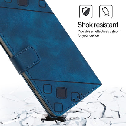 For Blackview Wave 6C Skin Feel Embossed Leather Phone Case(Blue) - More Brand by buy2fix | Online Shopping UK | buy2fix