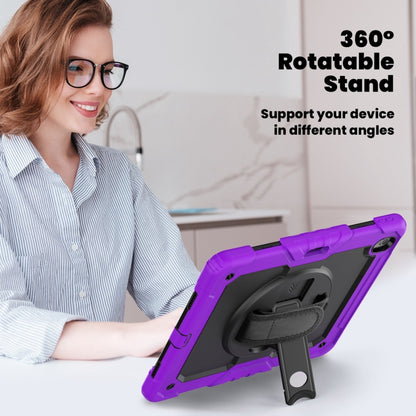 For iPad Air 13 2024 Silicone Hybrid PC Tablet Case with Shoulder Strap(Purple) - iPad Air 13 2024 Cases by buy2fix | Online Shopping UK | buy2fix