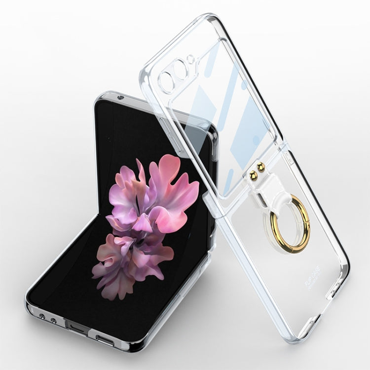 For Samsung Galaxy Z Flip6 GKK Integrated Electroplating Phone Case with Ring(Transparent) - Galaxy Z Flip6 5G Cases by GKK | Online Shopping UK | buy2fix