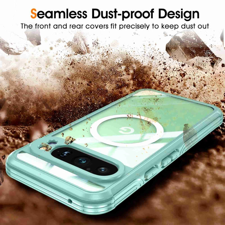 For Google Pixel 9 Pro XL RedPepper Transparent IP65 Life Waterproof Phone Case(Green) - Google Cases by RedPepper | Online Shopping UK | buy2fix