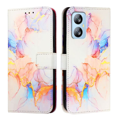 For Blackview A52 PT003 Marble Pattern Flip Leather Phone Case(Galaxy Marble White) - More Brand by buy2fix | Online Shopping UK | buy2fix