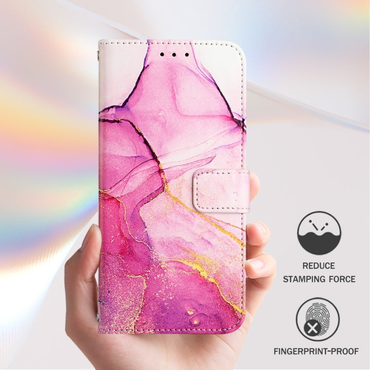 For Blackview Shark 8 PT003 Marble Pattern Flip Leather Phone Case(Pink Purple Gold) - More Brand by buy2fix | Online Shopping UK | buy2fix