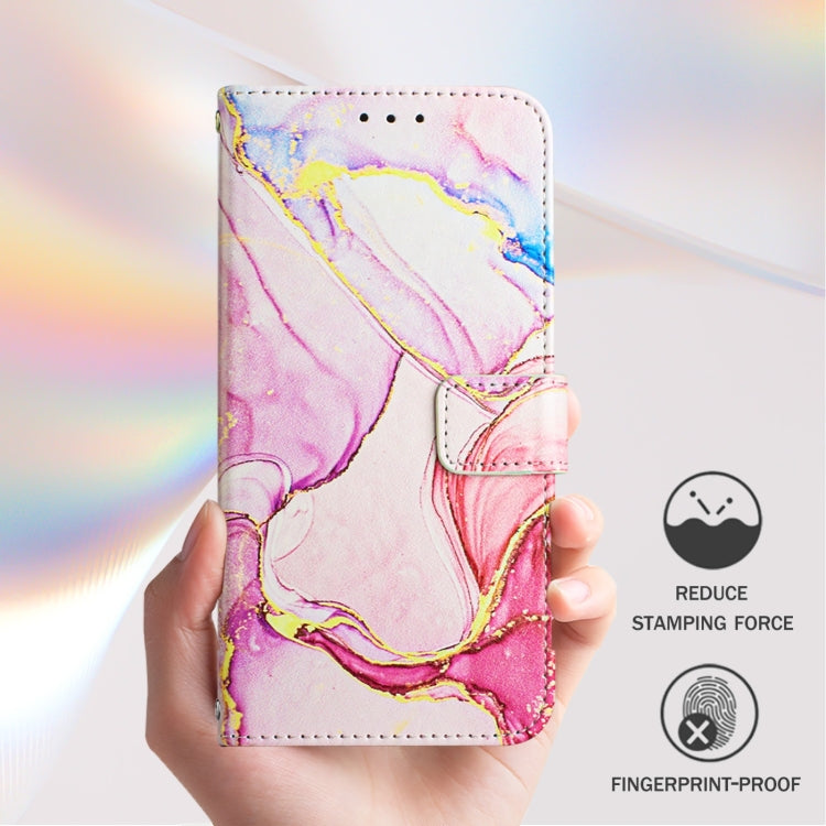 For Blackview Color 8 PT003 Marble Pattern Flip Leather Phone Case(Rose Gold) - More Brand by buy2fix | Online Shopping UK | buy2fix