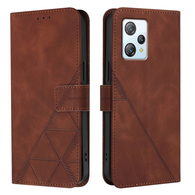 For Blackview A53 Crossbody 3D Embossed Flip Leather Phone Case(Brown) - More Brand by buy2fix | Online Shopping UK | buy2fix