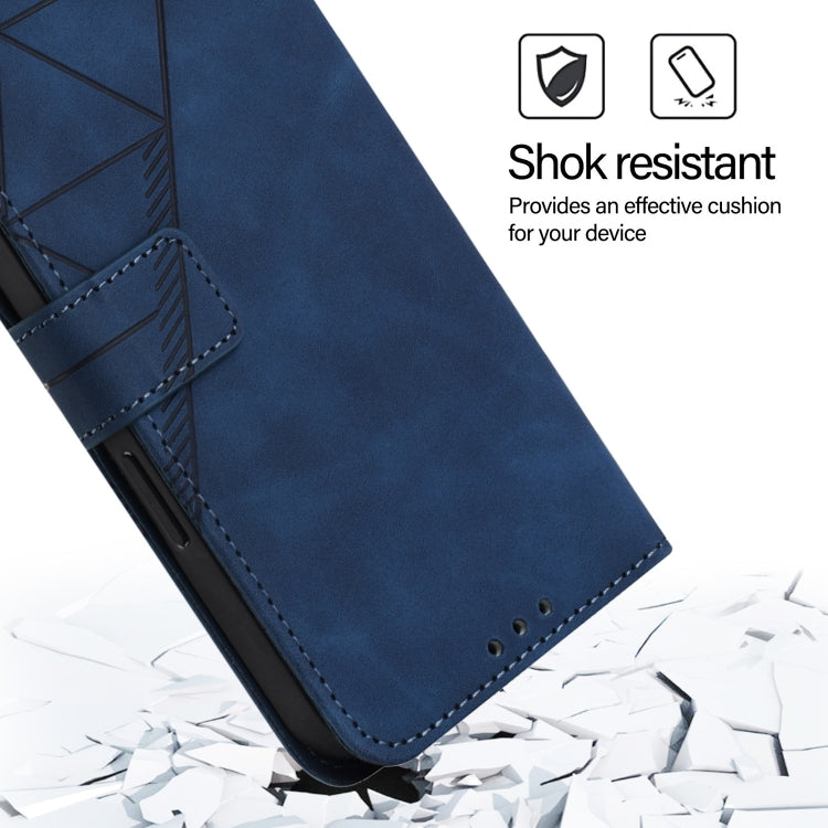 For Blackview Shark 8 Crossbody 3D Embossed Flip Leather Phone Case(Blue) - More Brand by buy2fix | Online Shopping UK | buy2fix