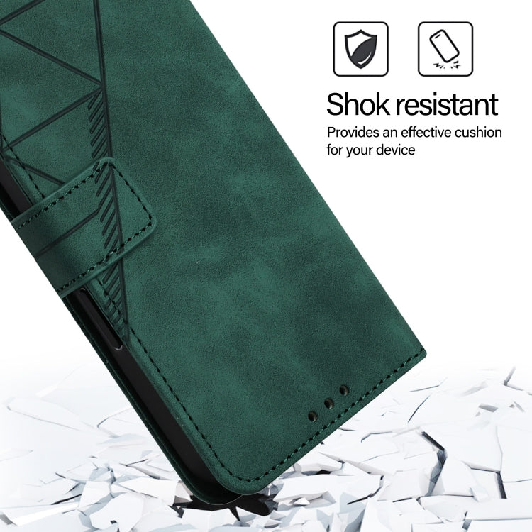 For Blackview Shark 8 Crossbody 3D Embossed Flip Leather Phone Case(Green) - More Brand by buy2fix | Online Shopping UK | buy2fix