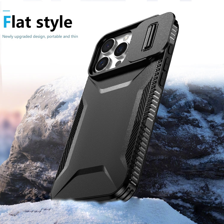 For iPhone 16 Pro Max Sliding Camshield Phone Case(Black) - iPhone 16 Pro Max Cases by buy2fix | Online Shopping UK | buy2fix