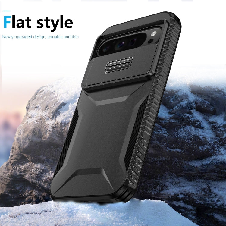 For Google Pixel 9 Pro XL Sliding Camshield Phone Case(Black) - Google Cases by buy2fix | Online Shopping UK | buy2fix