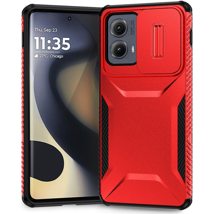 For Motorola Edge 5G 2024 Sliding Camshield Phone Case(Red) - Motorola Cases by buy2fix | Online Shopping UK | buy2fix