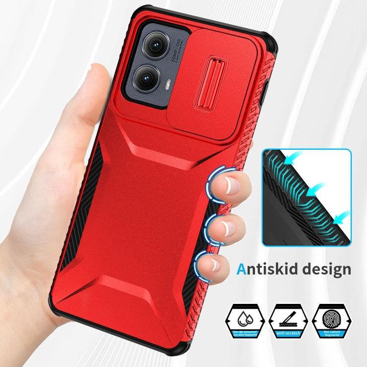 For Motorola Edge 5G 2024 Sliding Camshield Phone Case(Red) - Motorola Cases by buy2fix | Online Shopping UK | buy2fix