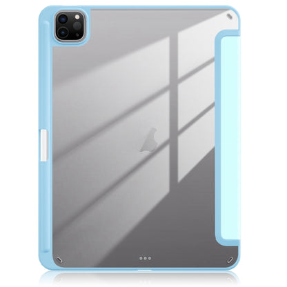 For iPad Air 11 2024 / Pro 11 2022 Acrylic 3-Fold Smart Leather Tablet Case(Sky Blue) - iPad Air 11 2024 Cases by buy2fix | Online Shopping UK | buy2fix