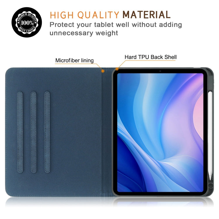 For iPad Pro 11 2024 Front Stand Smart TPU Leather Tablet Case(Dark Blue) - iPad Pro 11 2024 Cases by buy2fix | Online Shopping UK | buy2fix