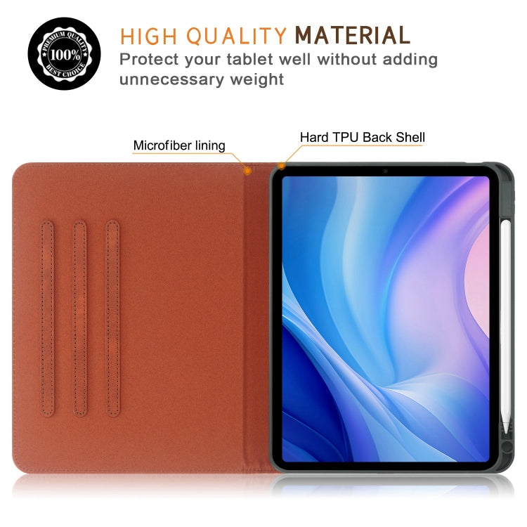 For iPad Pro 11 2024 Front Stand Smart TPU Leather Tablet Case(Brown) - iPad Pro 11 2024 Cases by buy2fix | Online Shopping UK | buy2fix