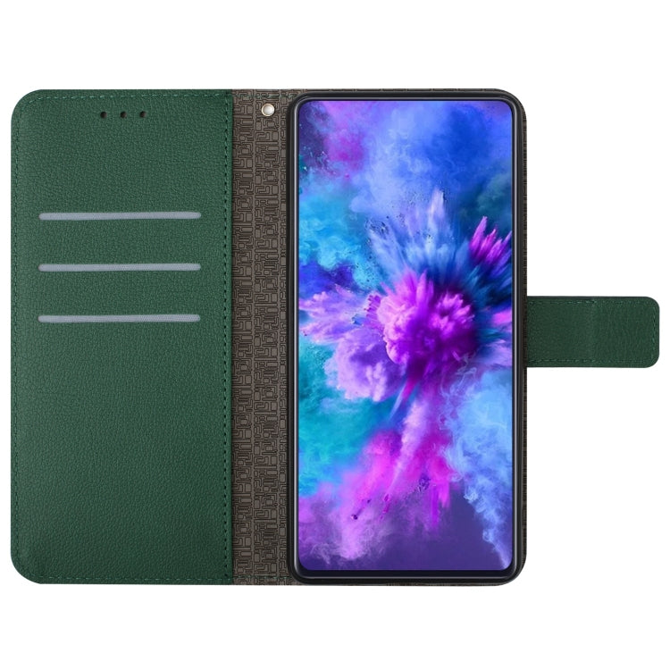 For Samsung Galaxy S25 Ultra 5G Rhombic Grid Texture Leather Phone Case(Green) - Galaxy S25 Ultra 5G Cases by buy2fix | Online Shopping UK | buy2fix