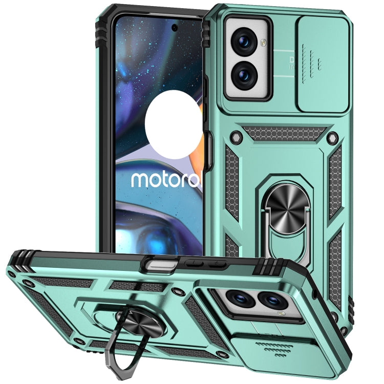 For Motorola Moto G Power 5G 2024 Sliding Camshield Holder Phone Case(Green) - Motorola Cases by buy2fix | Online Shopping UK | buy2fix