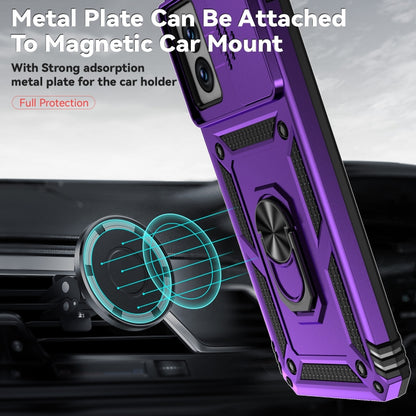 For Motorola Moto G Power 5G 2024 Sliding Camshield Holder Phone Case(Purple) - Motorola Cases by buy2fix | Online Shopping UK | buy2fix