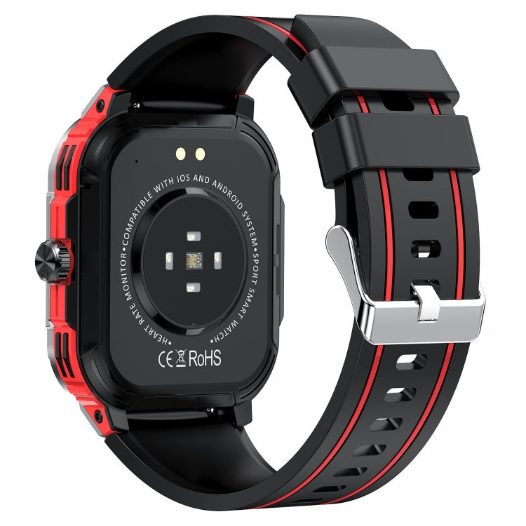 LEMFO HK56 2.06 inch BT5.3 IP68 Sport Smart Watch, Support Bluetooth Call / Message Notification / Heart Rate / Blood Pressure Health Monitor(Red) - Smart Watches by LEMFO | Online Shopping UK | buy2fix