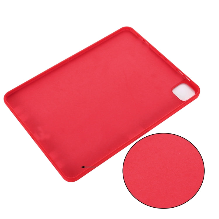 For iPad Pro 13 2024 Pure Color Liquid Silicone Shockproof Tablet Case(Red) - iPad Pro 13 2024 Cases by buy2fix | Online Shopping UK | buy2fix