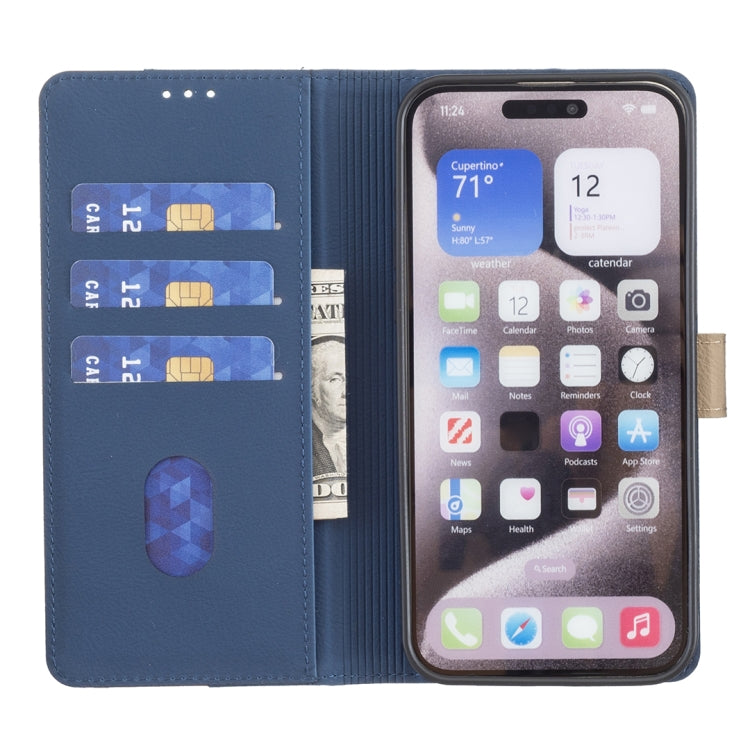 For Google Pixel 9 Color Matching RFID Anti-theft Leather Phone Case(Blue) - Google Cases by buy2fix | Online Shopping UK | buy2fix