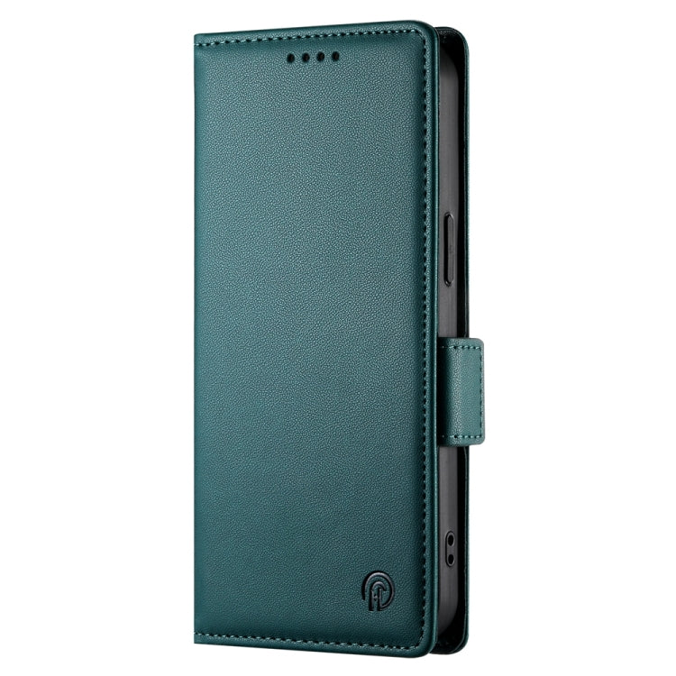 For Google Pixel 9 Side Buckle Magnetic Frosted Leather Phone Case(Dark Green) - Google Cases by buy2fix | Online Shopping UK | buy2fix