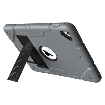 For iPad 9.7 2018 / Air / Air 2 Armor Holder Silicone Hybrid PC Tablet Case(Grey Black) - iPad 9.7 (2018) & (2017) Cases by buy2fix | Online Shopping UK | buy2fix