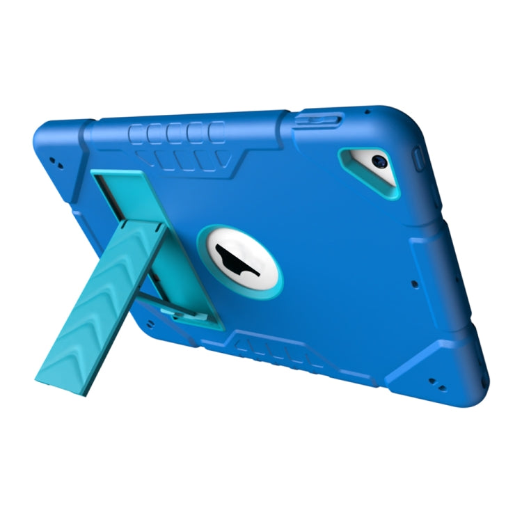 For iPad 9.7 2018 / Air / Air 2 Armor Holder Silicone Hybrid PC Tablet Case(Blue) - iPad 9.7 (2018) & (2017) Cases by buy2fix | Online Shopping UK | buy2fix