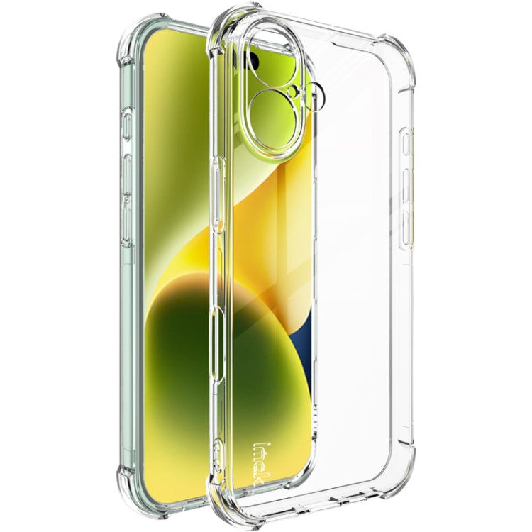 For iPhone 16 imak Shockproof Airbag TPU Phone Case(Transparent) - iPhone 16 Cases by imak | Online Shopping UK | buy2fix