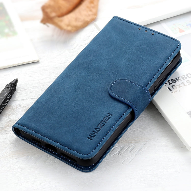 For Samsung Galaxy S25 Ultra 5G KHAZNEH Retro Texture Horizontal Flip Leather Phone Case(Blue) - Galaxy S25 Ultra 5G Cases by buy2fix | Online Shopping UK | buy2fix