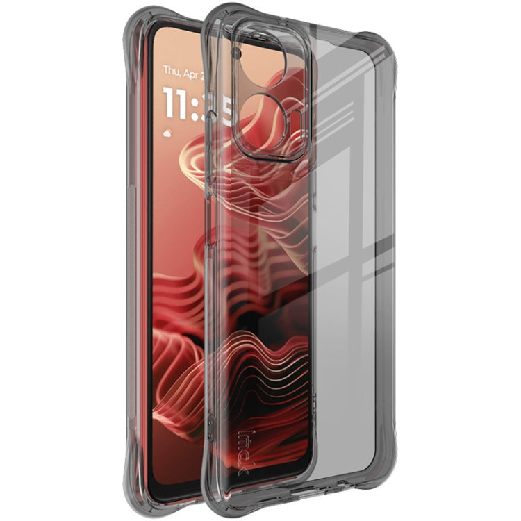 For Motorola Moto G35 5G imak Shockproof Airbag TPU Phone Case(Transparent Black) - Motorola Cases by imak | Online Shopping UK | buy2fix