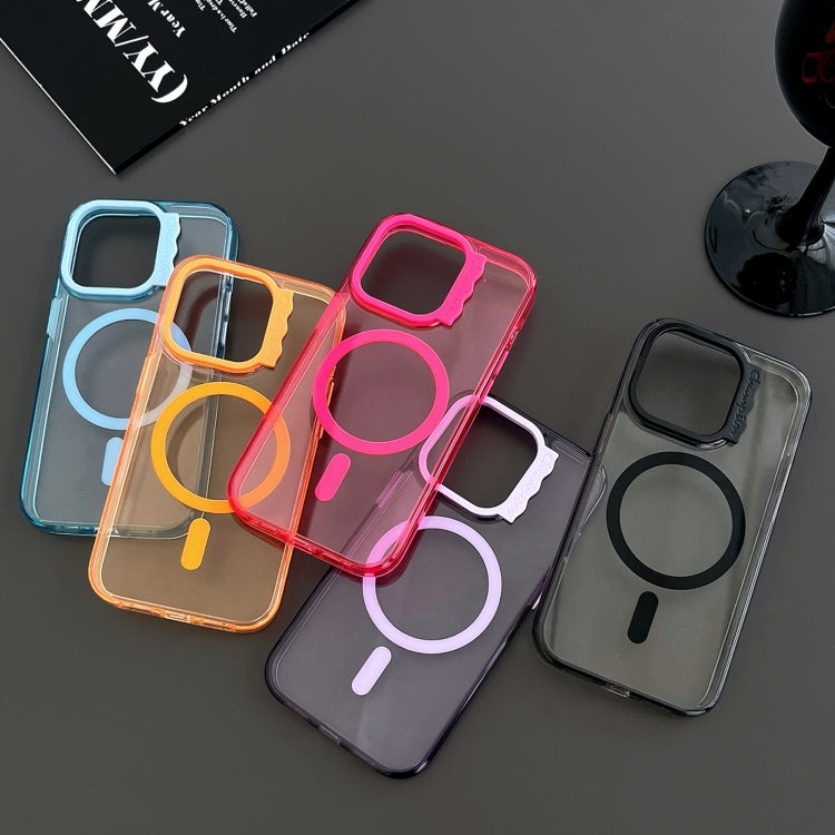 For iPhone 15 Pro Max MagSafe Colorful Wavy Circle PC Hybrid TPU Phone Case(White) - iPhone 15 Pro Max Cases by buy2fix | Online Shopping UK | buy2fix