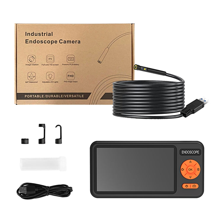 T29 5 inch IPS Screen 3.9mm Single Lens IP67 Waterproof Industrial Endoscope With Bracket, Length:1m -  by buy2fix | Online Shopping UK | buy2fix