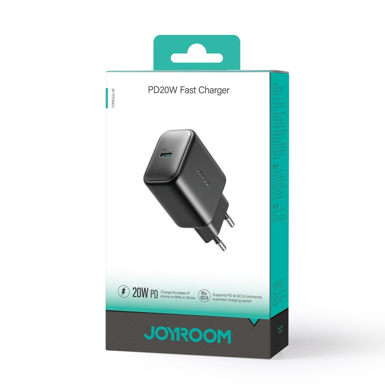 JOYROOM JR-TCF20 PD20W USB-C / Type-C Port Charger, Plug:EU Plug(Black) - USB Charger by JOYROOM | Online Shopping UK | buy2fix