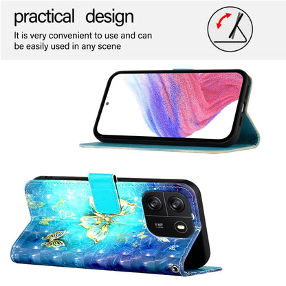 For Blackview Wave 6C 3D Painting Horizontal Flip Leather Phone Case(Golden Butterfly) - More Brand by buy2fix | Online Shopping UK | buy2fix