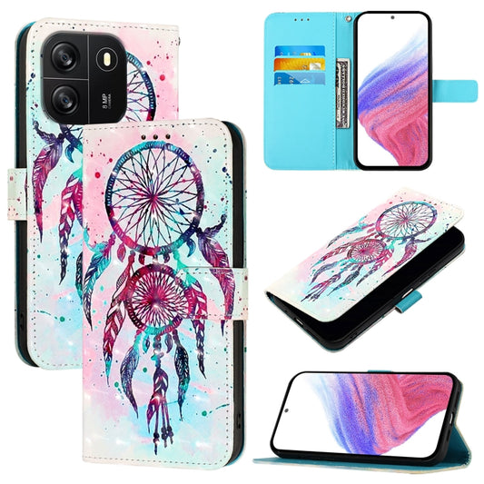 For Blackview Wave 6C 3D Painting Horizontal Flip Leather Phone Case(Color Drop Wind Chimes) - More Brand by buy2fix | Online Shopping UK | buy2fix