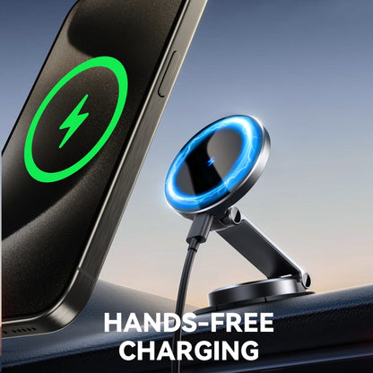 JOYROOM JR-ZS408 Metal Car Magnetic Wireless Charger Holder(Black) - Wireless Charging Bracket by JOYROOM | Online Shopping UK | buy2fix