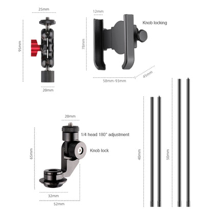 Bicycle Handlebar Holder Pea Clip Adapter Set - Bicycle Handlebar Mount by buy2fix | Online Shopping UK | buy2fix