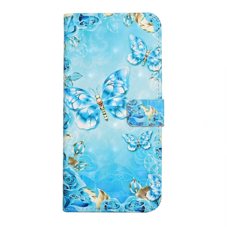 For Samsung Galaxy S25 5G Oil Embossed 3D Drawing Leather Phone Case(Blue Butterflies) - Galaxy S25 5G Cases by buy2fix | Online Shopping UK | buy2fix