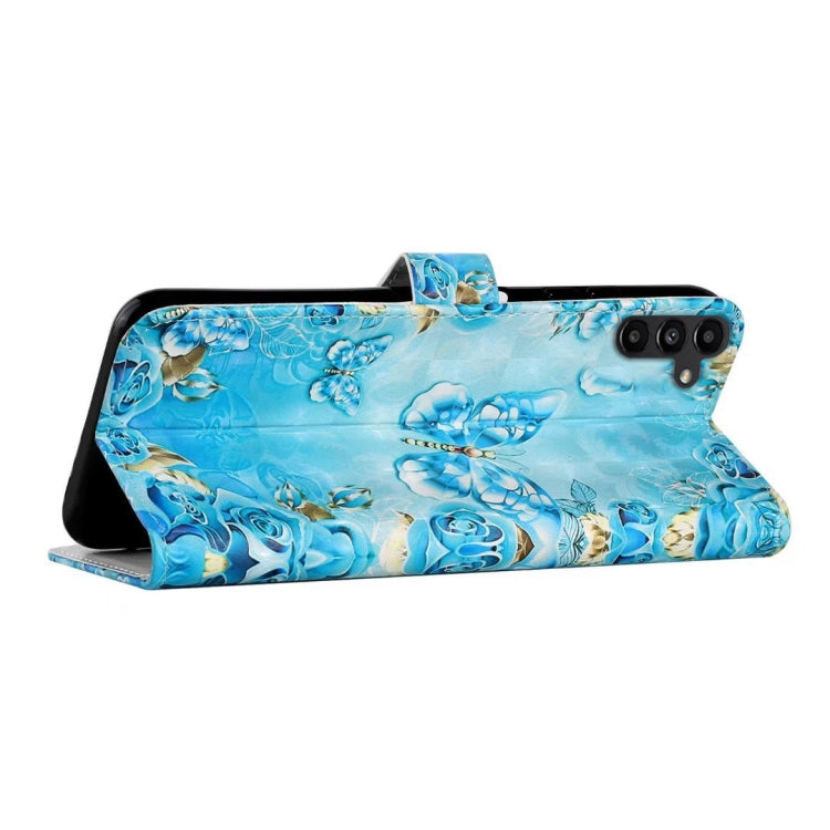 For Samsung Galaxy S25 5G Oil Embossed 3D Drawing Leather Phone Case(Blue Butterflies) - Galaxy S25 5G Cases by buy2fix | Online Shopping UK | buy2fix