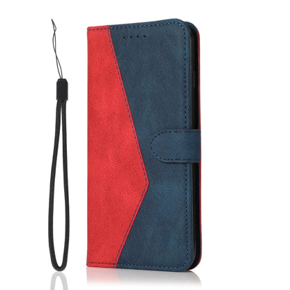 For Samsung Galaxy S25 Ultra 5G Dual-color Stitching Leather Phone Case(Red Blue) - Galaxy S25 Ultra 5G Cases by buy2fix | Online Shopping UK | buy2fix