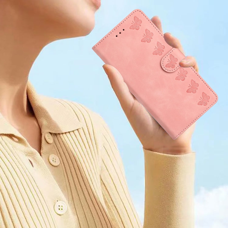 For Samsung Galaxy S25+ 5G Seven Butterflies Embossed Leather Phone Case(Pink) - Galaxy S25+ 5G Cases by buy2fix | Online Shopping UK | buy2fix