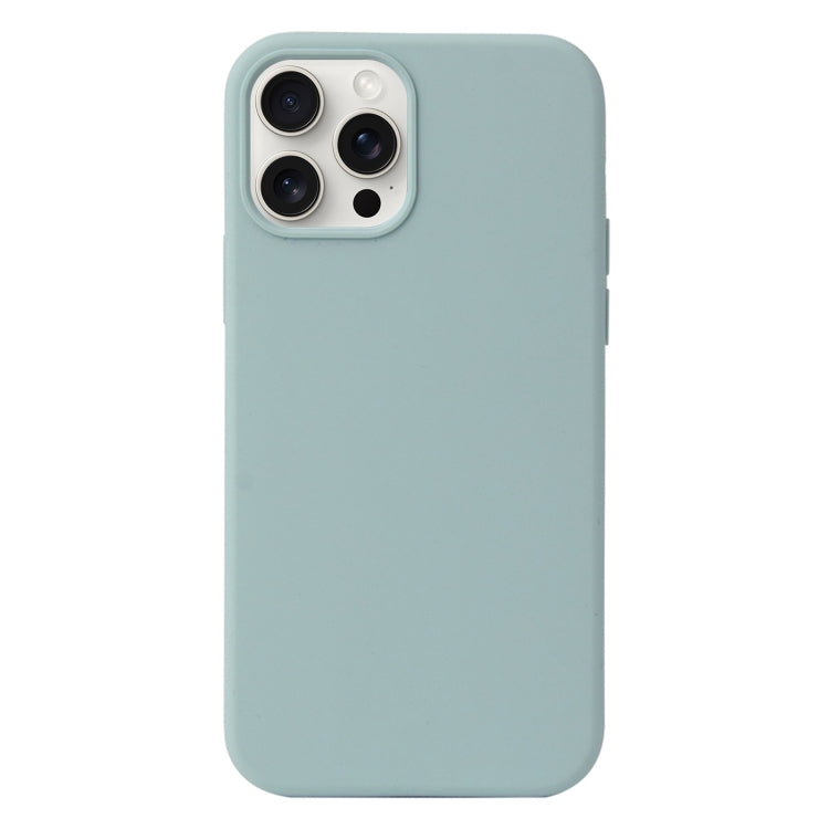 For iPhone 16 Pro Max Liquid Silicone Phone Case(Emerald Green) - iPhone 16 Pro Max Cases by buy2fix | Online Shopping UK | buy2fix