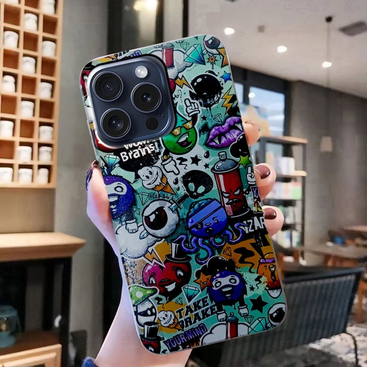 For iPhone 16 Pro Colored Drawing Pattern TPU Phone Case(Graffiti) - iPhone 16 Pro Cases by buy2fix | Online Shopping UK | buy2fix