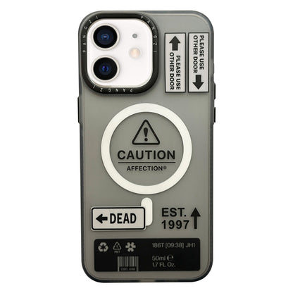 For iPhone 11 Double-Layer Frosted IMD MagSafe Phone Case(Arrow Label) - iPhone 11 Cases by buy2fix | Online Shopping UK | buy2fix