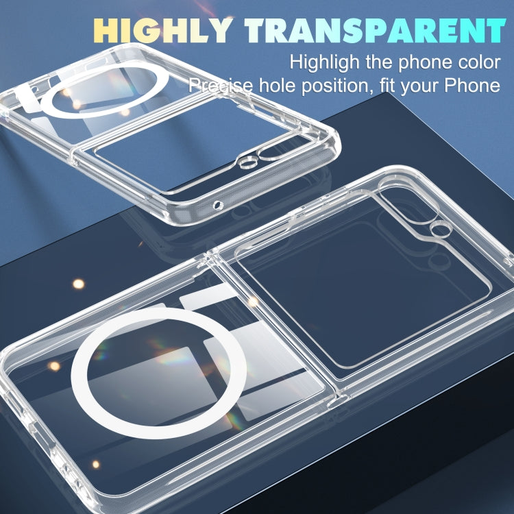 For Samsung Galaxy Z Flip3 5G MagSafe Transparent Shockproof PC Folding Phone Case - Galaxy Phone Cases by buy2fix | Online Shopping UK | buy2fix