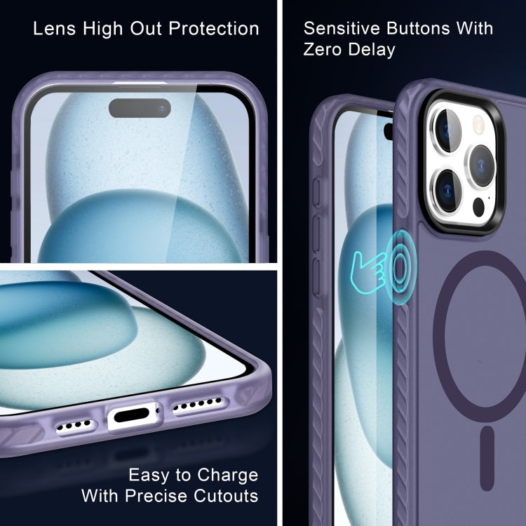 For iPhone 14 Pro Max Skin Feel Airbag Shockproof MagSafe Phone Case(Purple) - iPhone 14 Pro Max Cases by buy2fix | Online Shopping UK | buy2fix